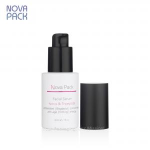 30ML Matte White Glass Pump Bottle